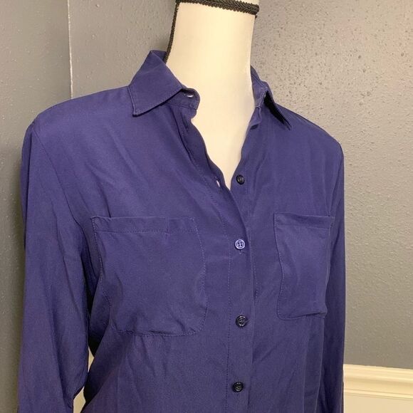 DREW mixed media button down shirt - Picture 2 of 4